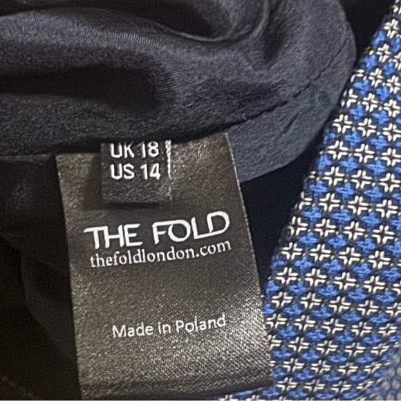 The Fold London Wrap Front Top - Navy UK18 US 14 - Picture 4 of 4